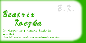 beatrix koczka business card